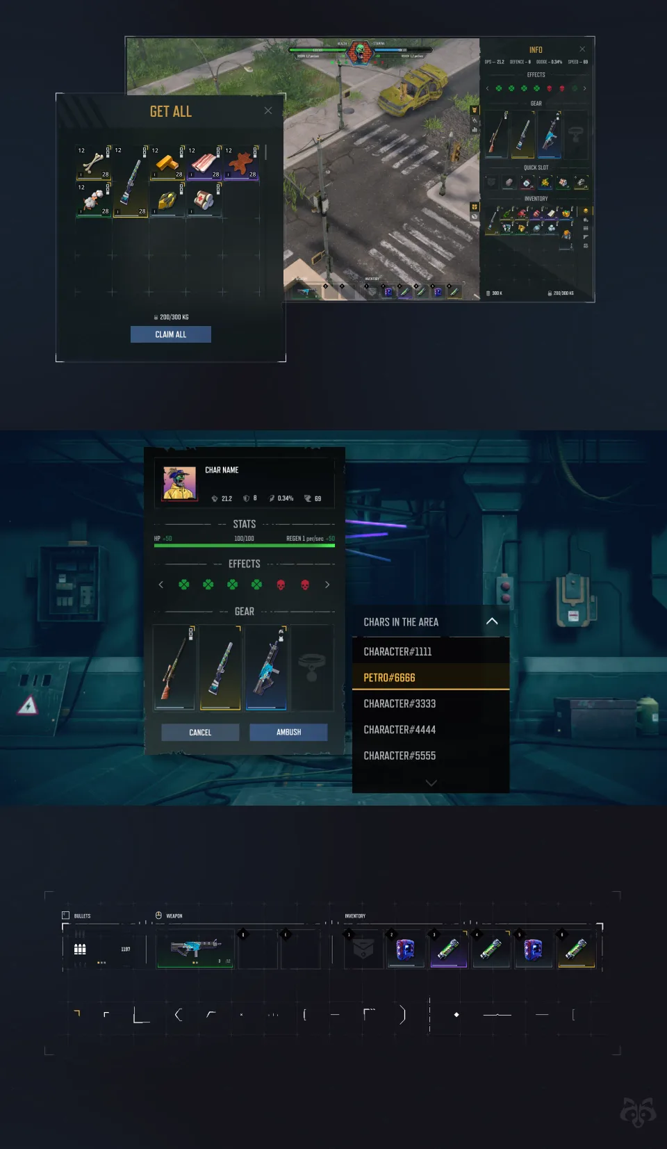 Wild Rage UI UX gameplay inventory interface screens