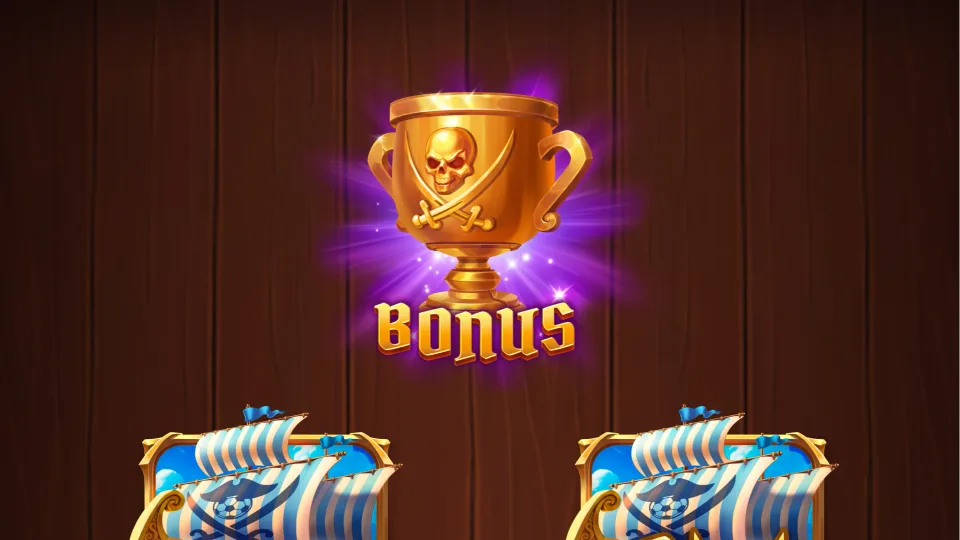 Golden trophy bonus trigger animation