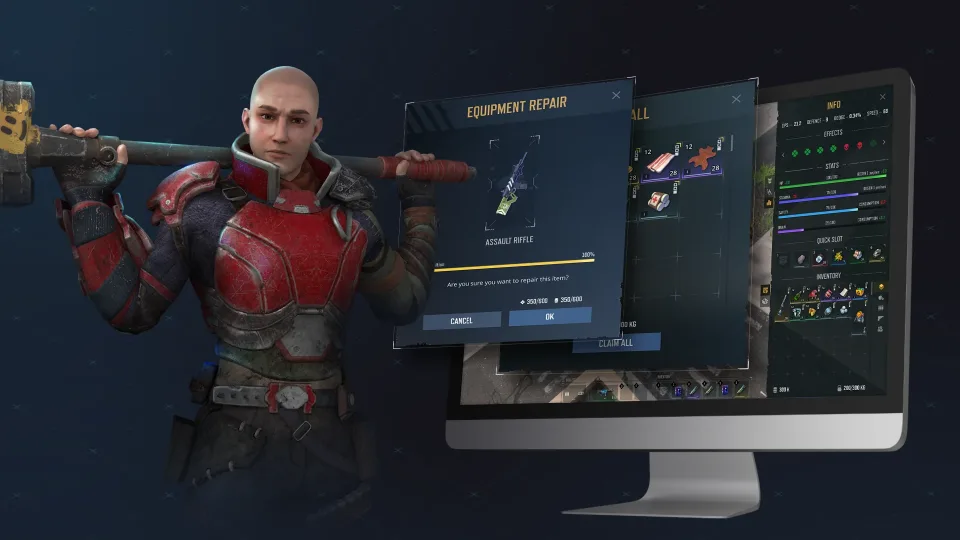 Wild Rage character and game interface key artwork