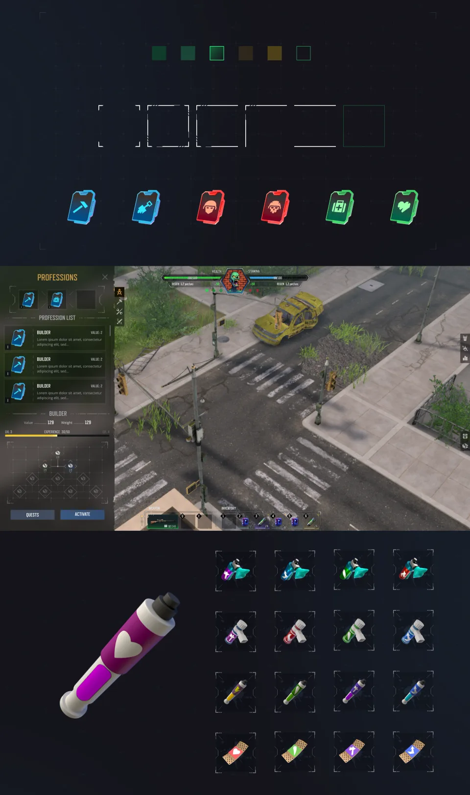 Wild Rage UI UX items inventory gameplay interface