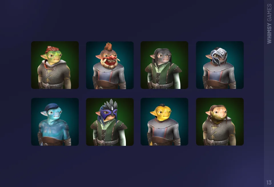 fantasy animal character portraits with different species