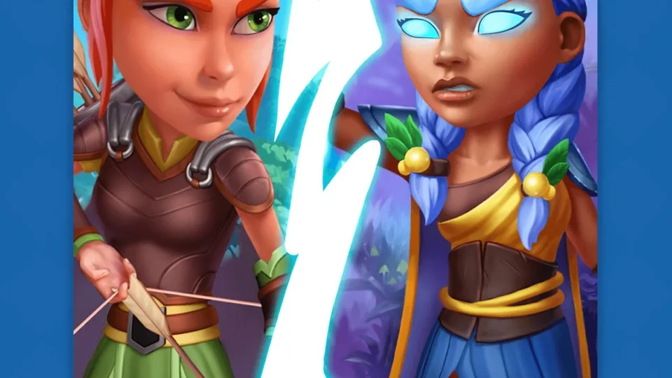 Puzzle Fight PvP battle characters facing each other