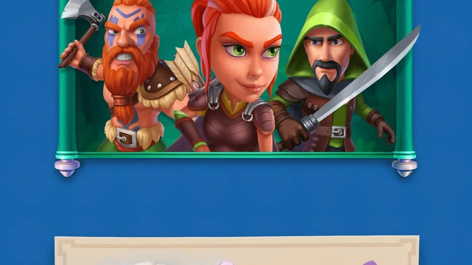 Puzzle Fight characters warrior archer and rogue