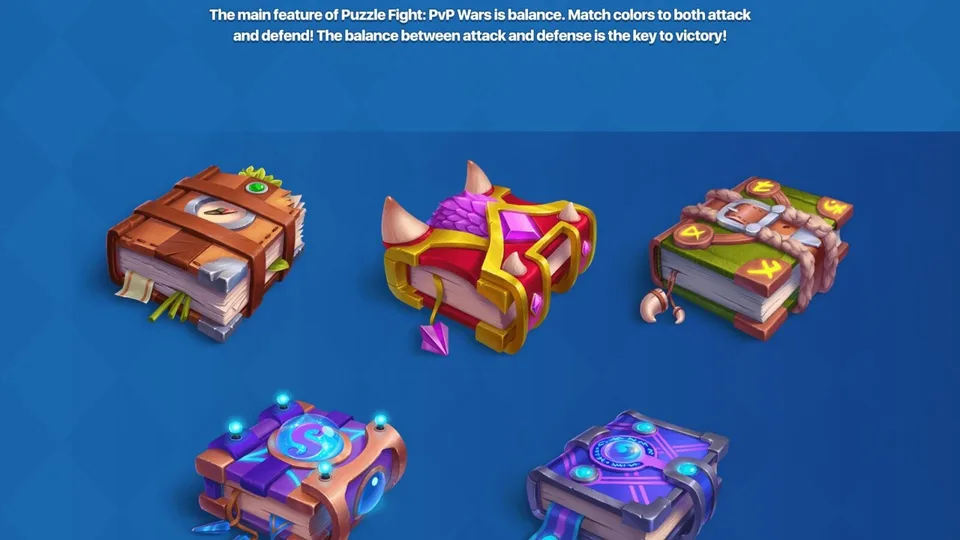 Magical spell books for Puzzle Fight PvP Wars strategy and balance.