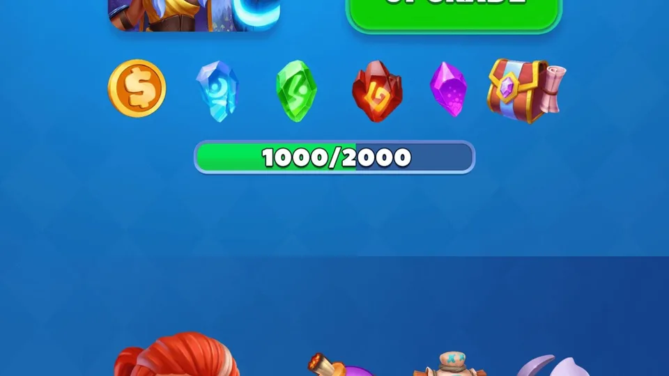 Puzzle Fight resources currency and progress bar