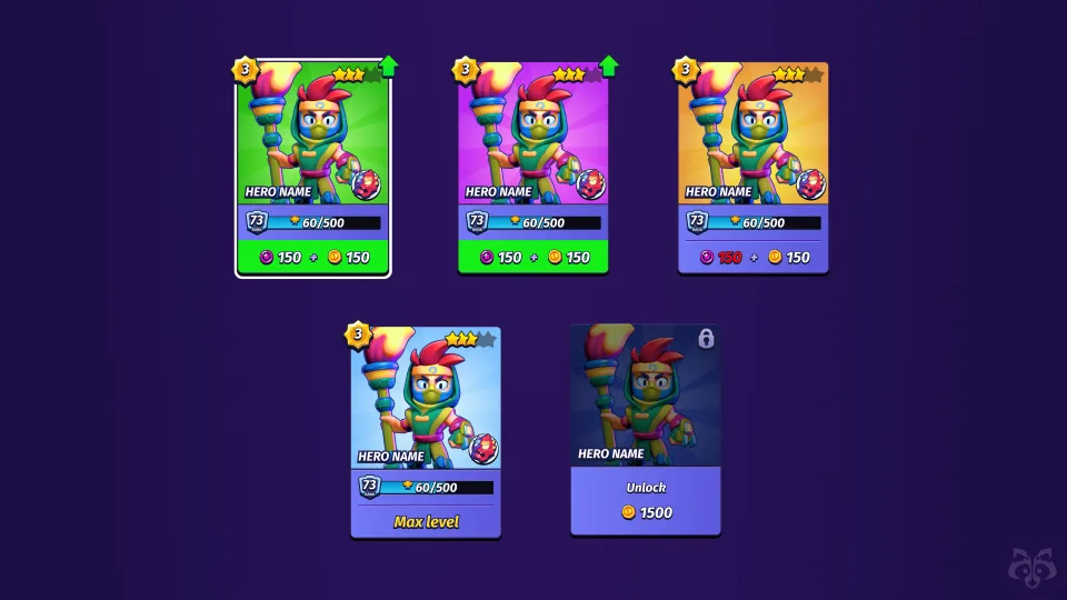 Comparison of two Kenji hero skins in Brawl Stars.