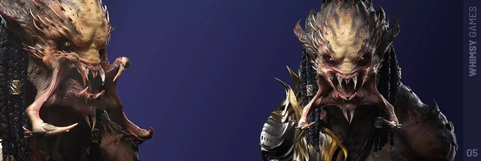 Wild Rage monster character predator creature close-up models