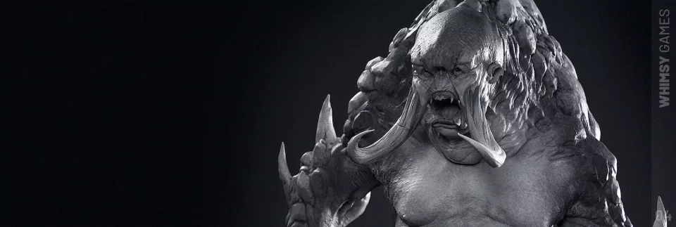 Wild Rage monster character sculpt close-up creature model