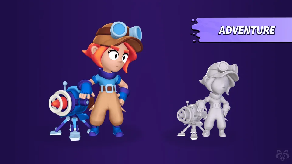Character concept for a panda themed Nita skin.