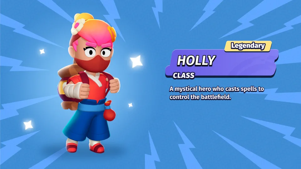 Profile screen for Holly, a legendary brawler in Brawl Stars.