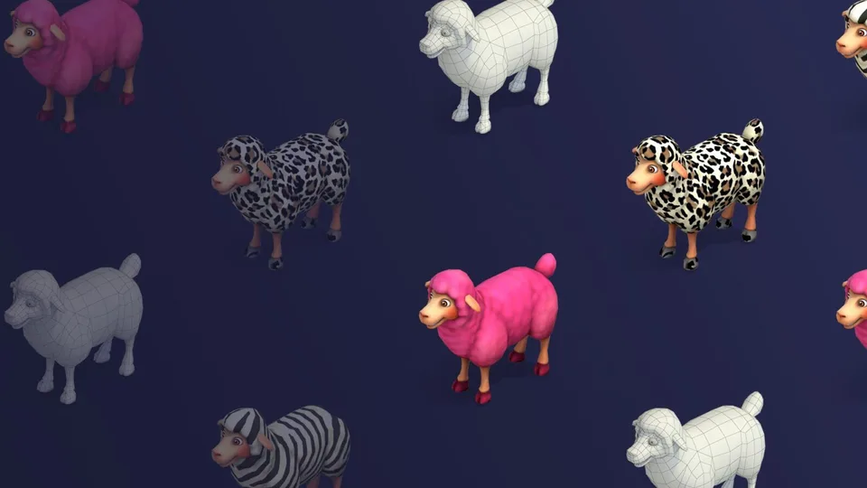 Colorful game characters in an iOS game scene
