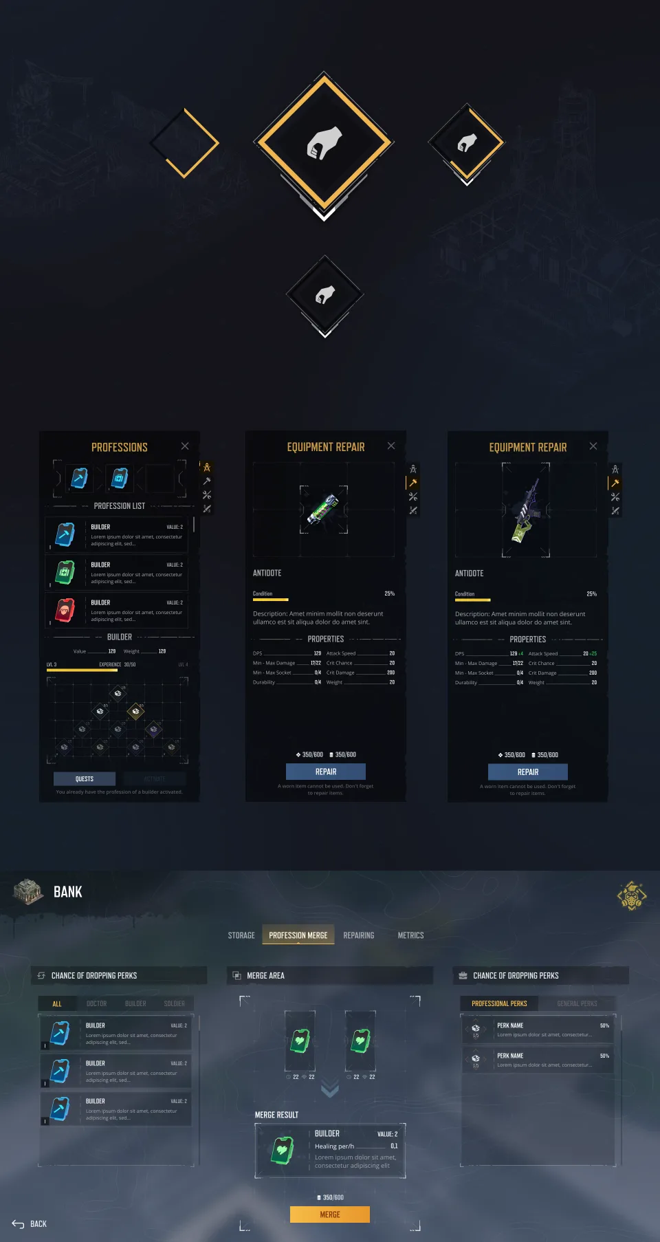 Wild Rage UI UX upgrade system interface panels