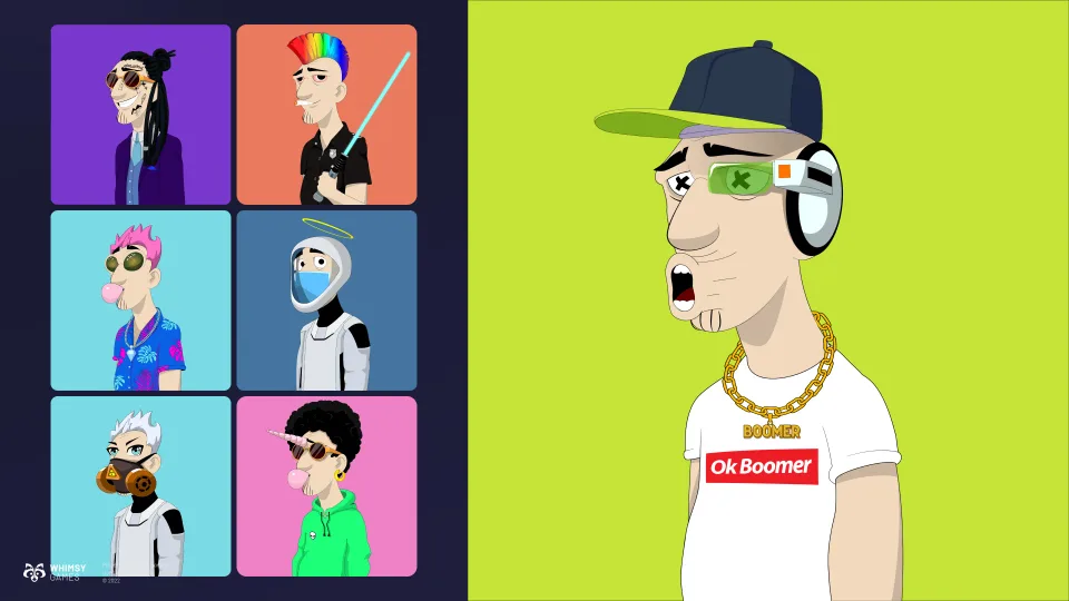 stylized avatar characters NFT style game design