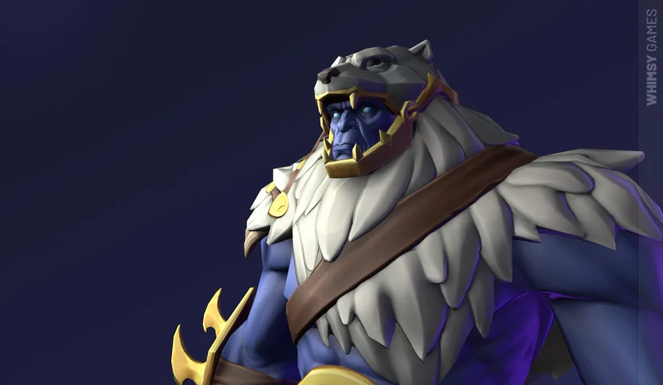 Wild Rage character lion warrior armor fantasy model