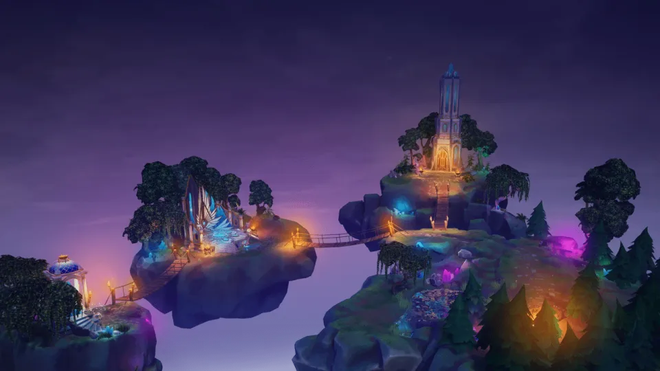 Colorful game characters in an iOS game scene