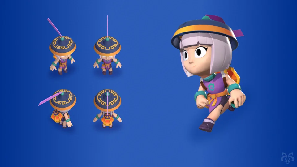 Character concept for a Jiangshi inspired brawler skin.