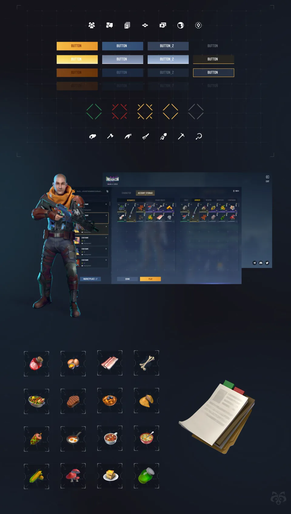 Wild Rage UI UX inventory crafting game interface