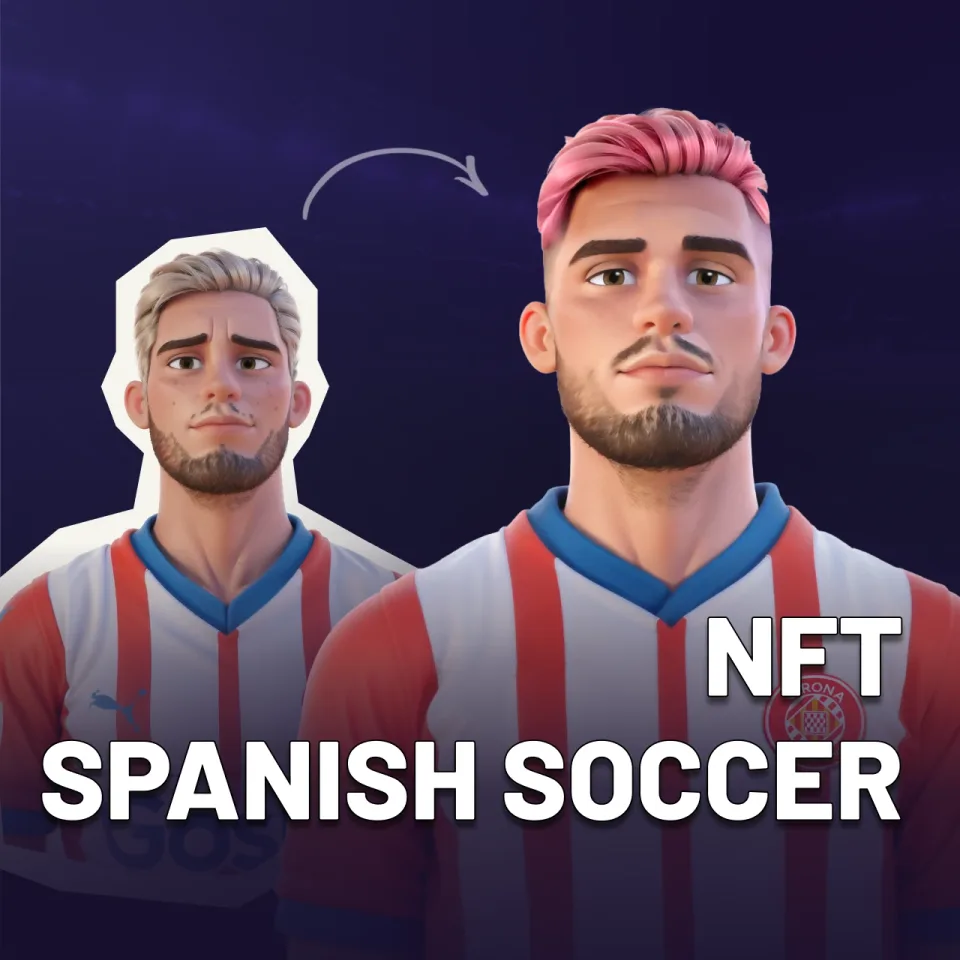 NFT Spanish Soccer player card artwork
