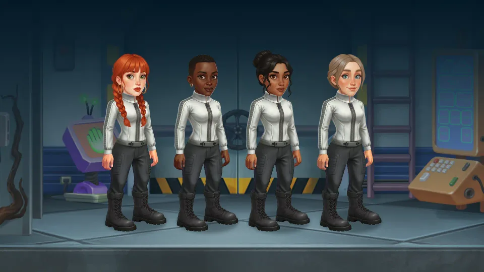 spelling game female NPC helper characters