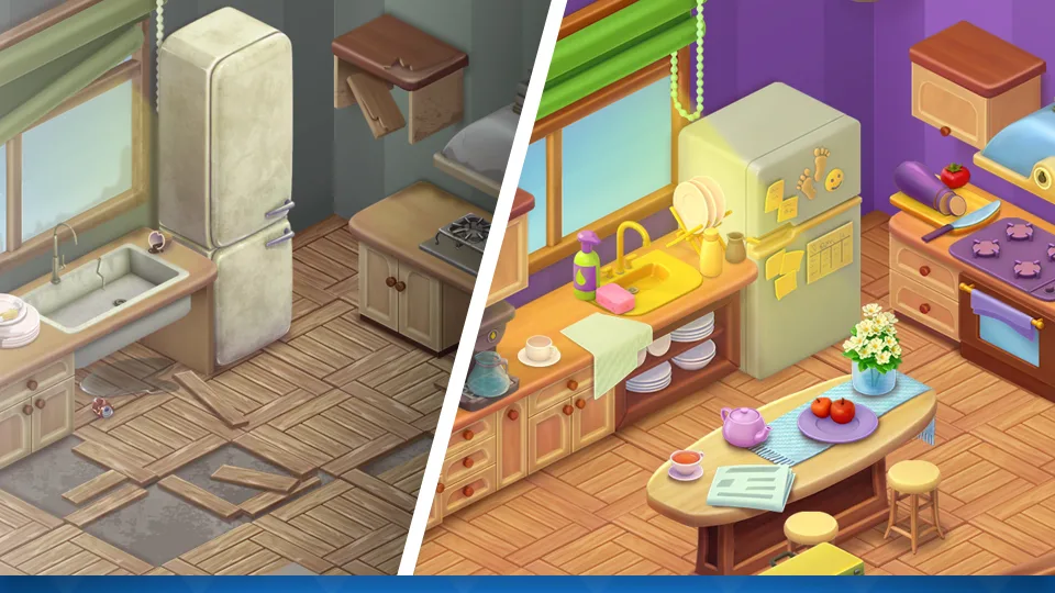 before and after kitchen interior design transformation