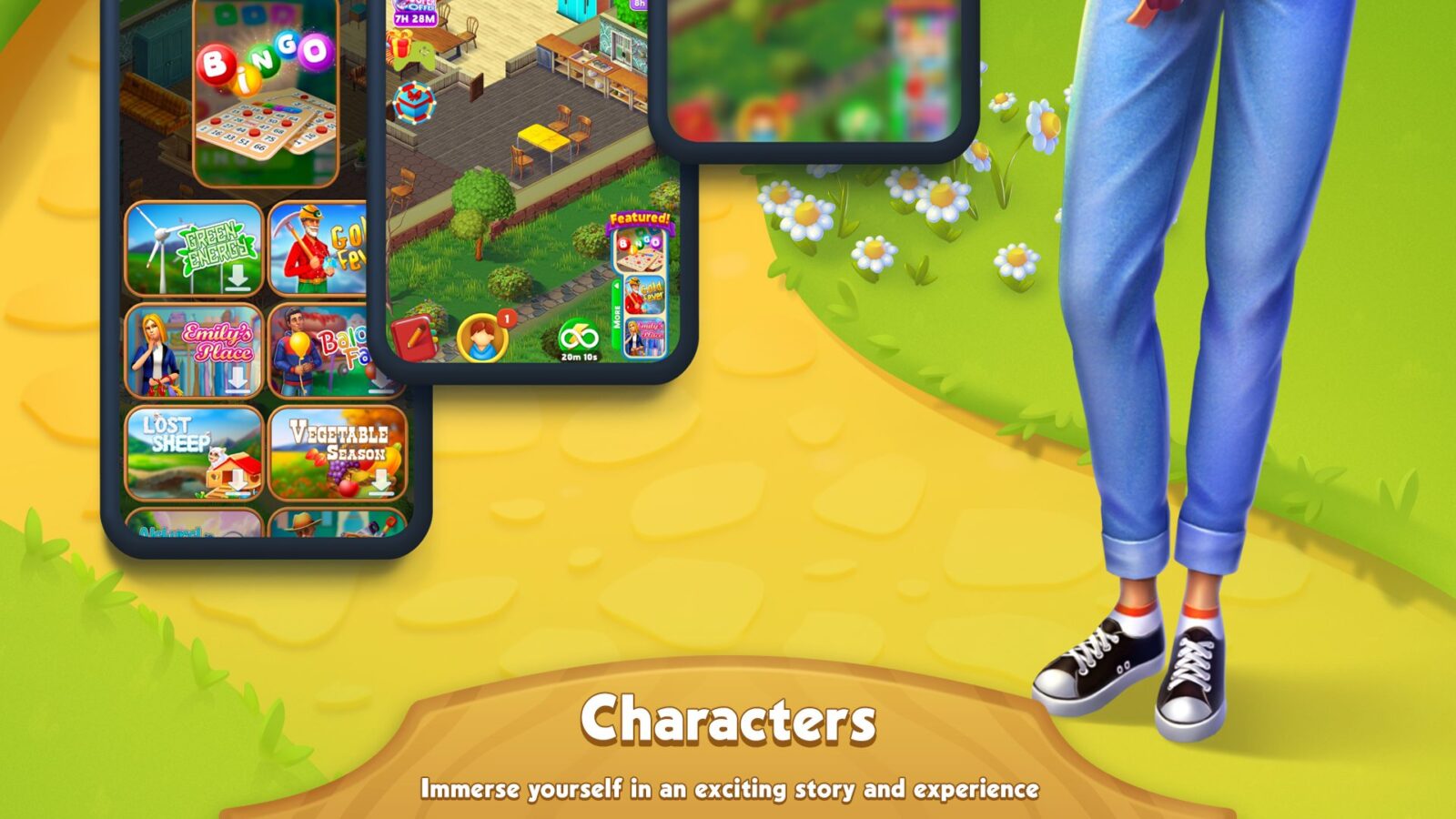 Bingo gameplay UI with farm theme