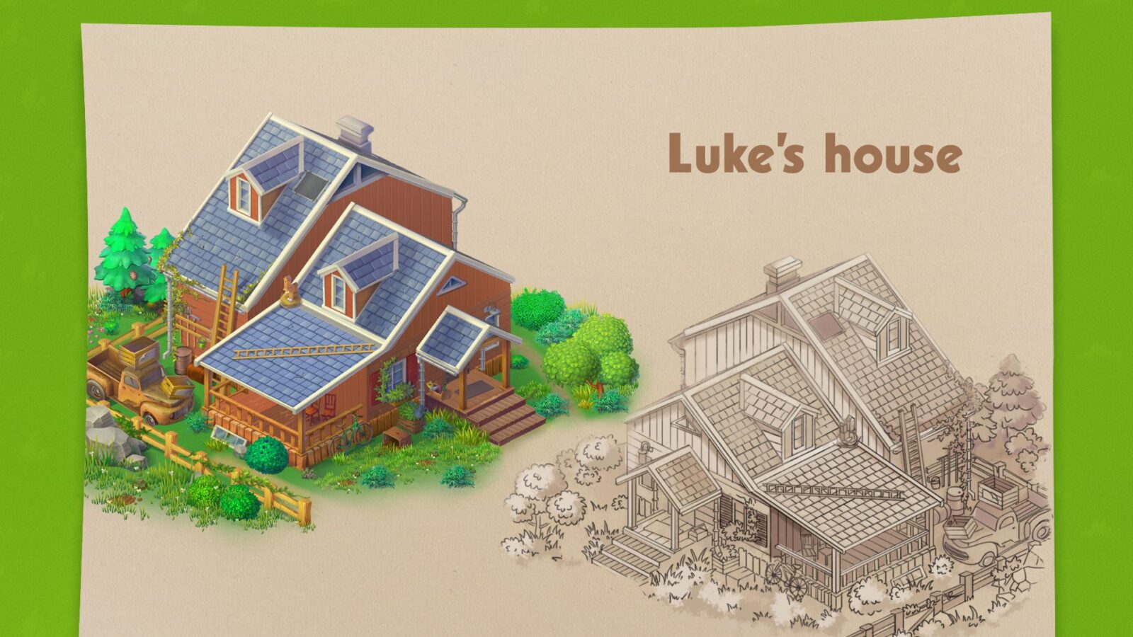 Empty farm plot before construction