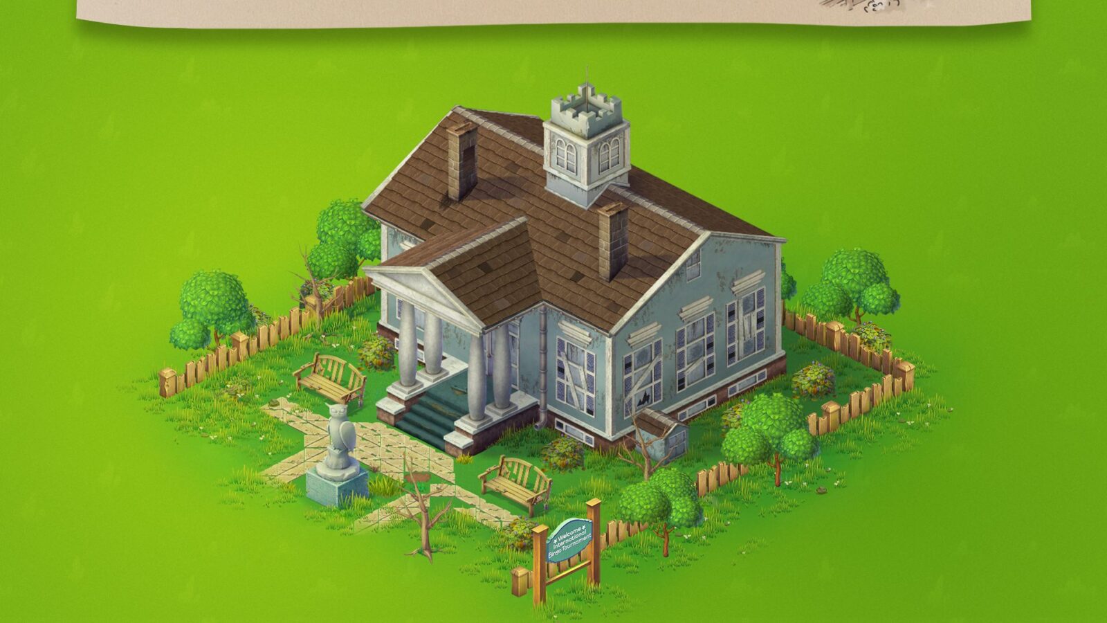 Rustic farmhouse concept art