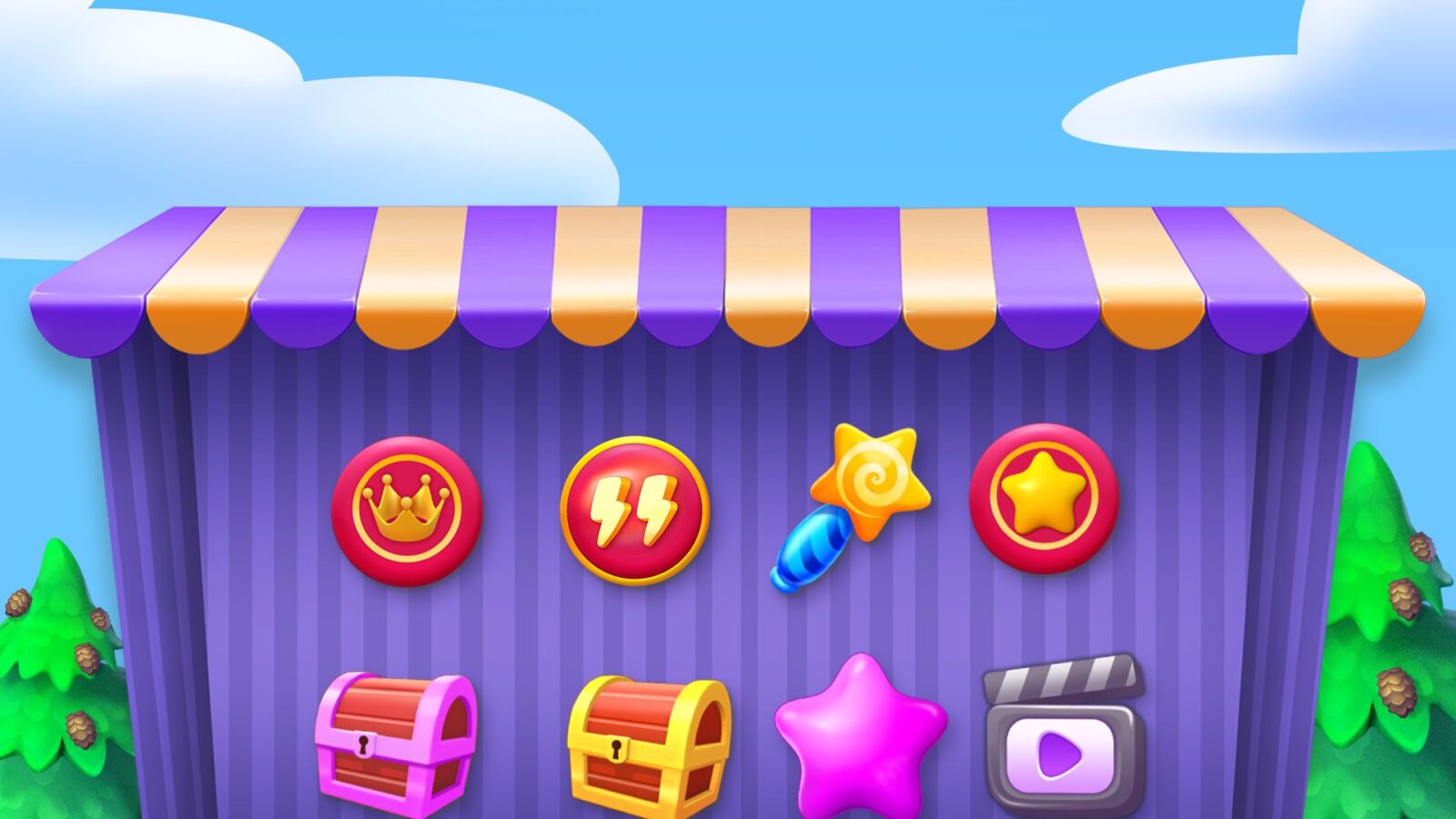 Sweet shop exterior environment