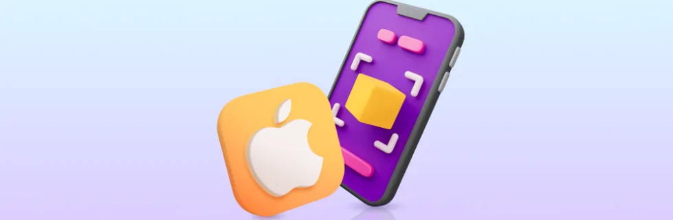 ARKit iOS game development interface with augmented object
