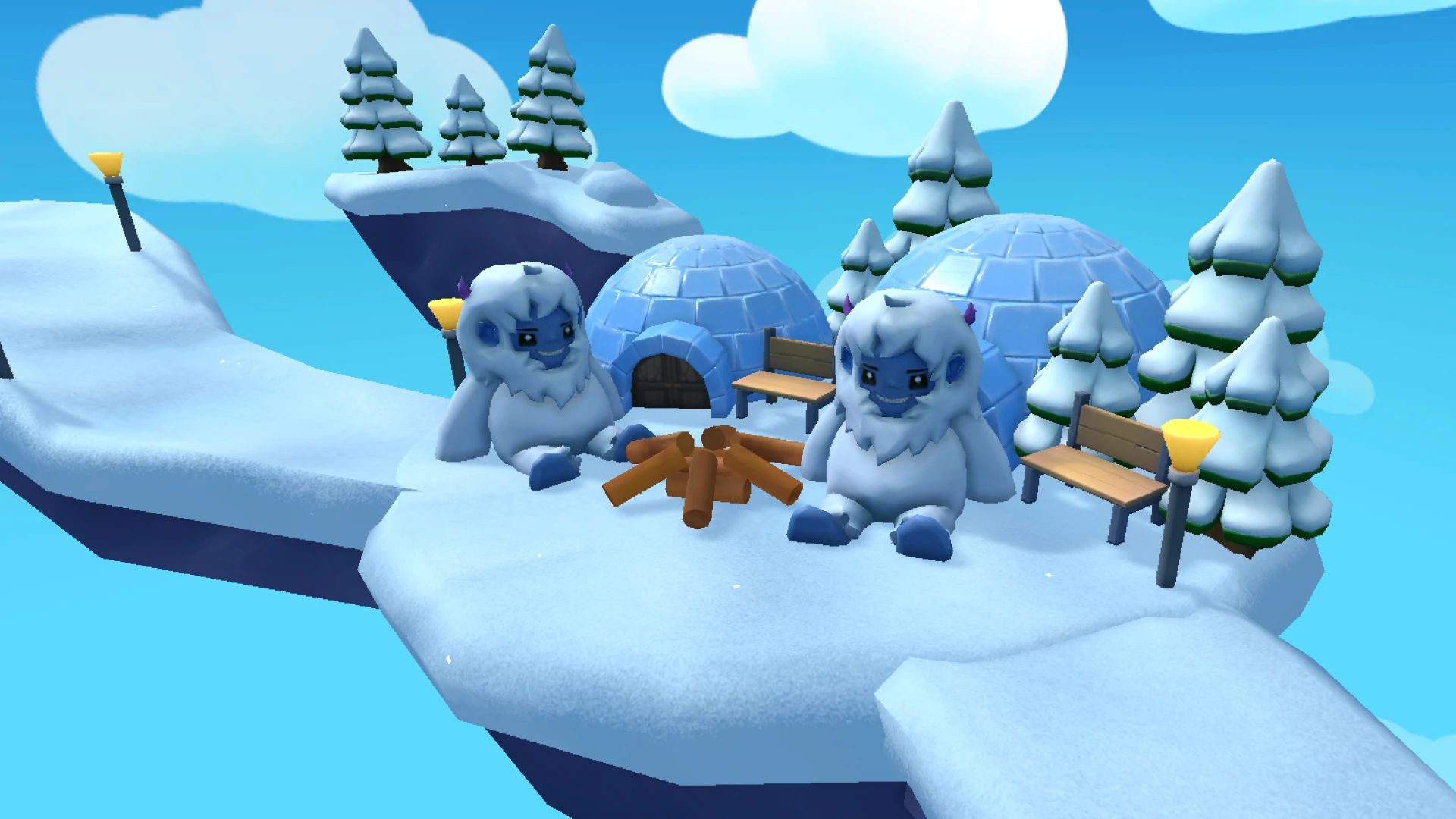 Snow terrain obstacle map – environment art and character design