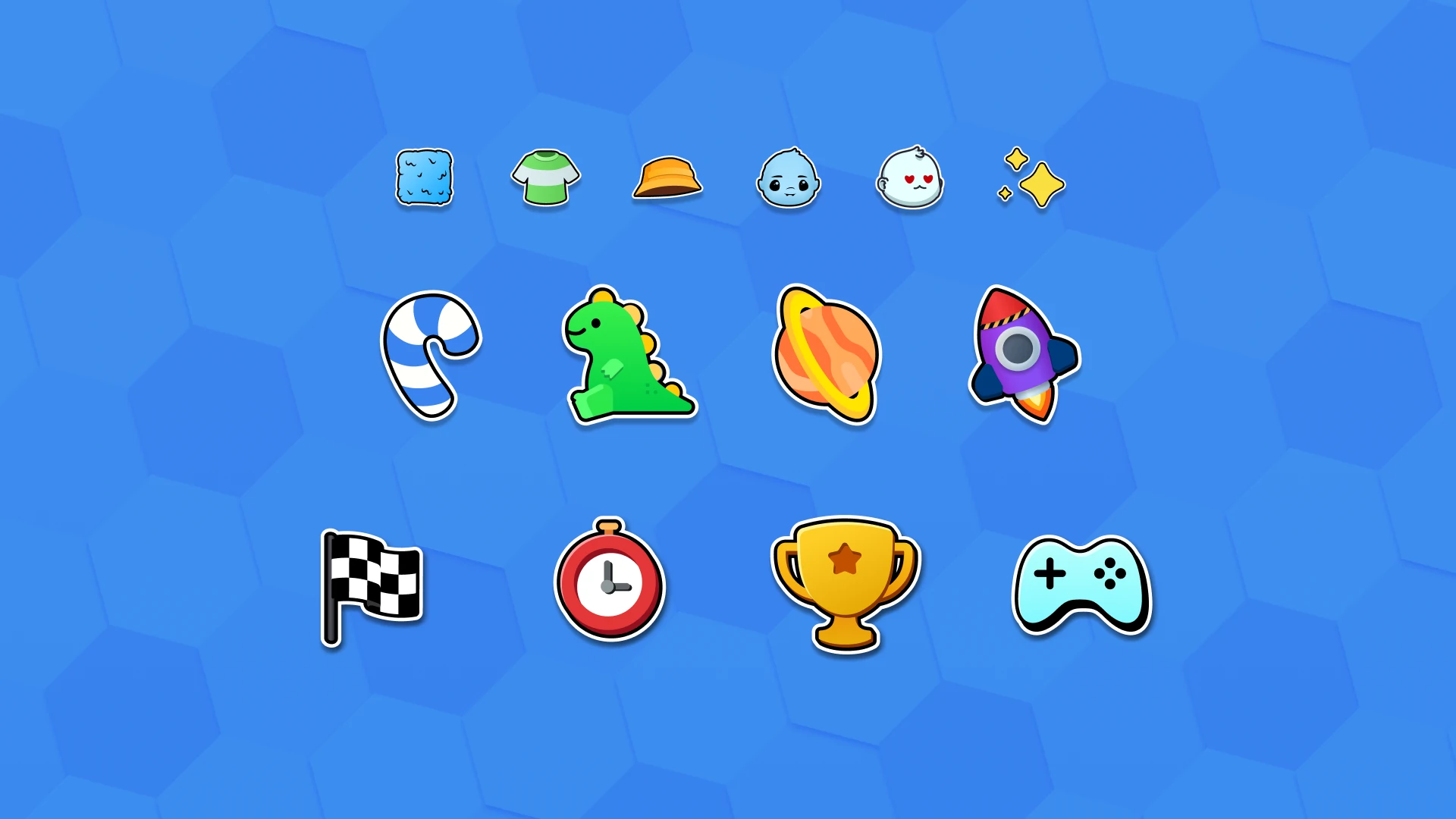 Icon UI pack – power-ups, game tokens, and racing assets