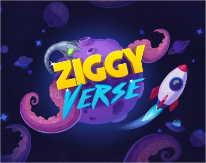 ZiggyVerse — colorful NFT game world with custom character design by Whimsy Games