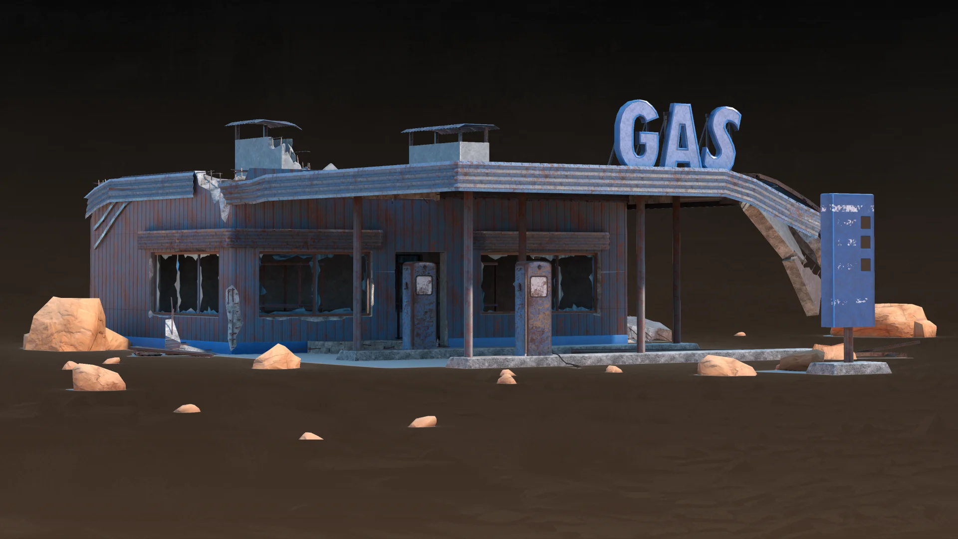 Gas station environment