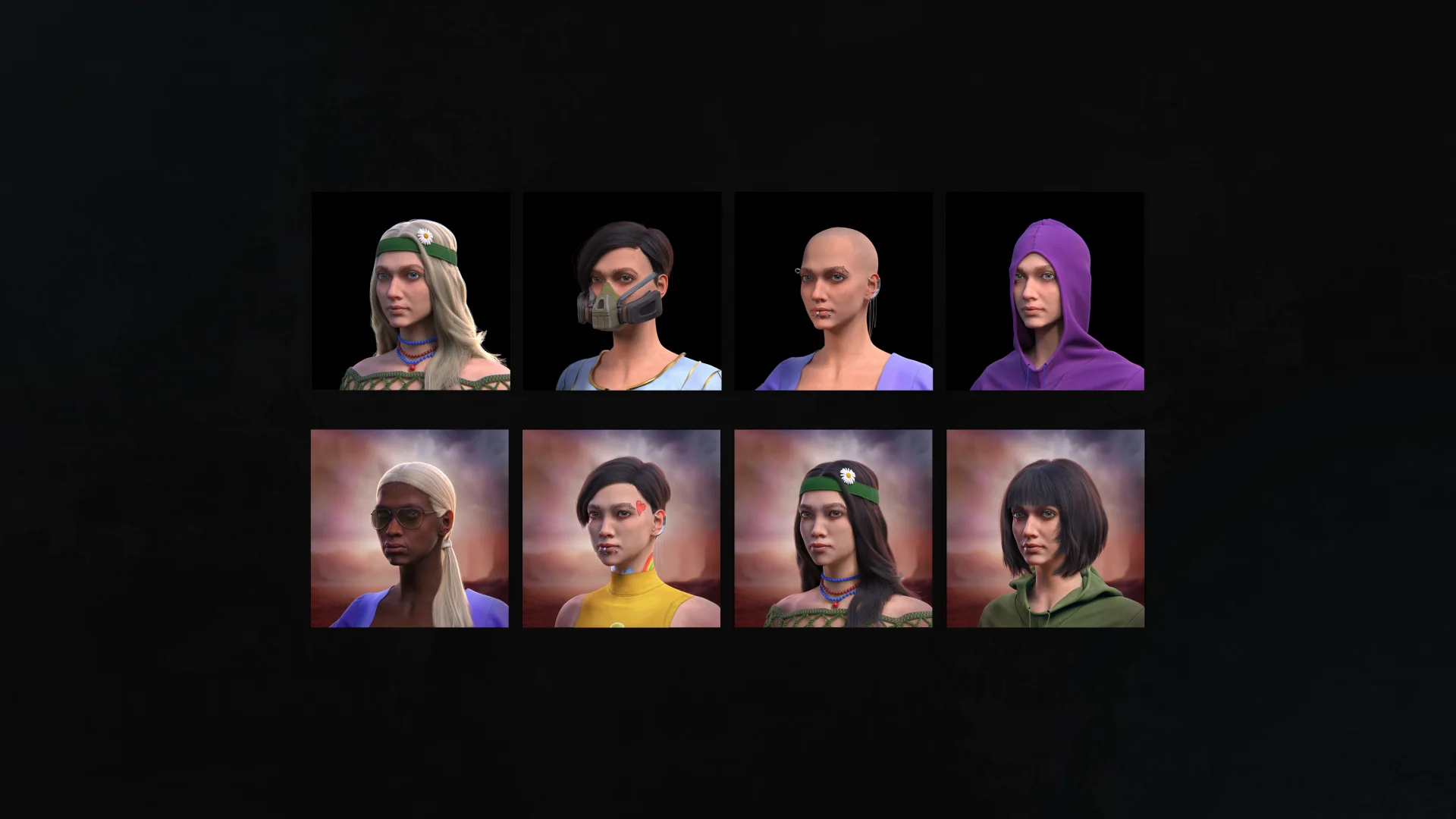 Race selection screen