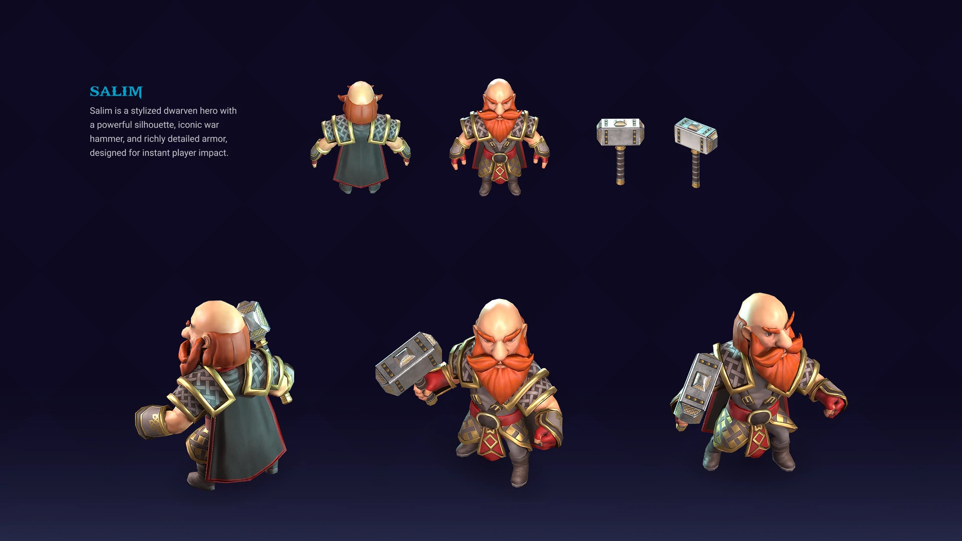 2D warrior character models