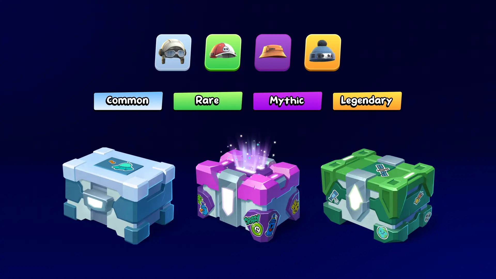 Meegos Mayhem loot box rarity tiers