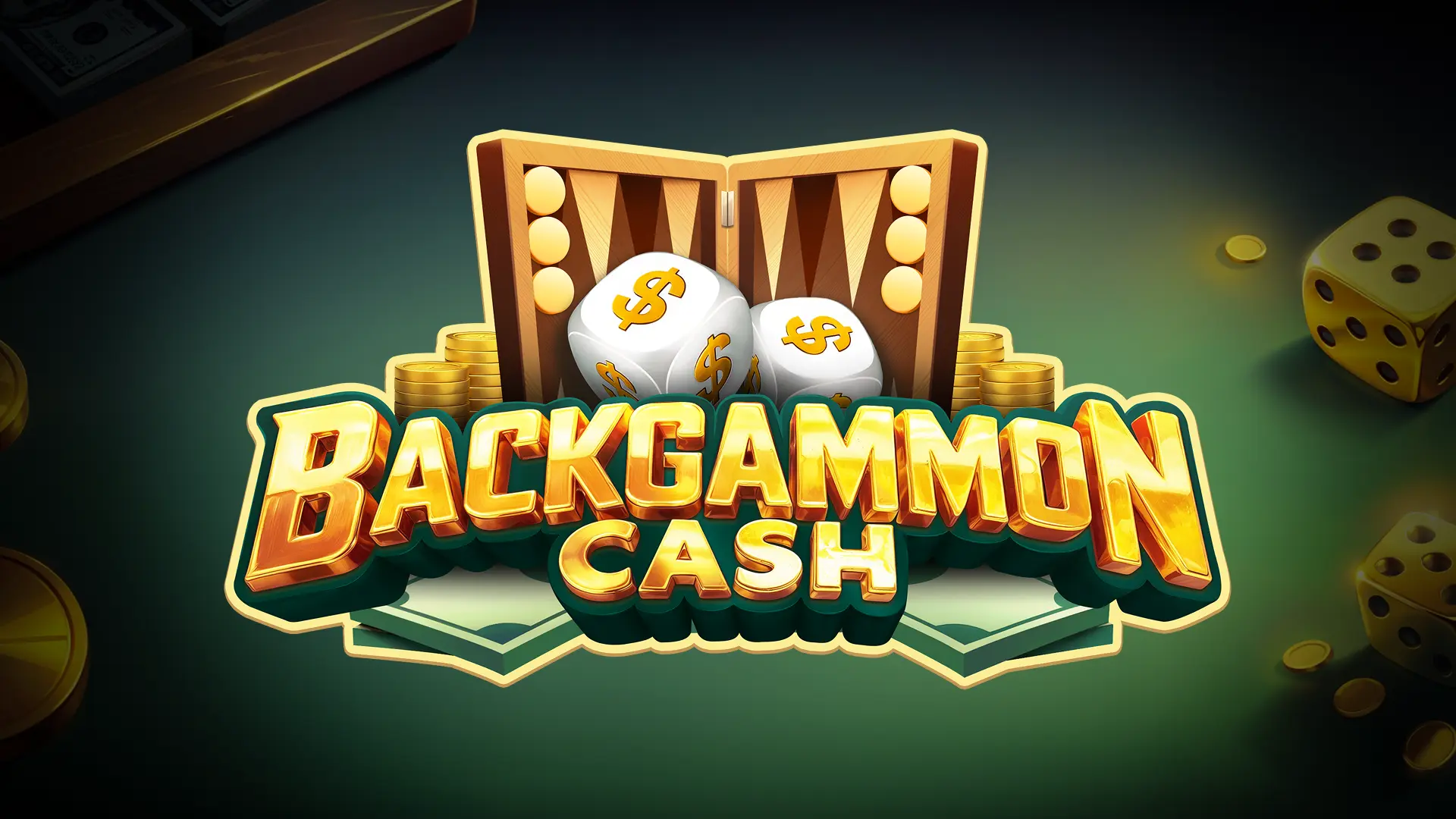 backgammon cash game dice and board