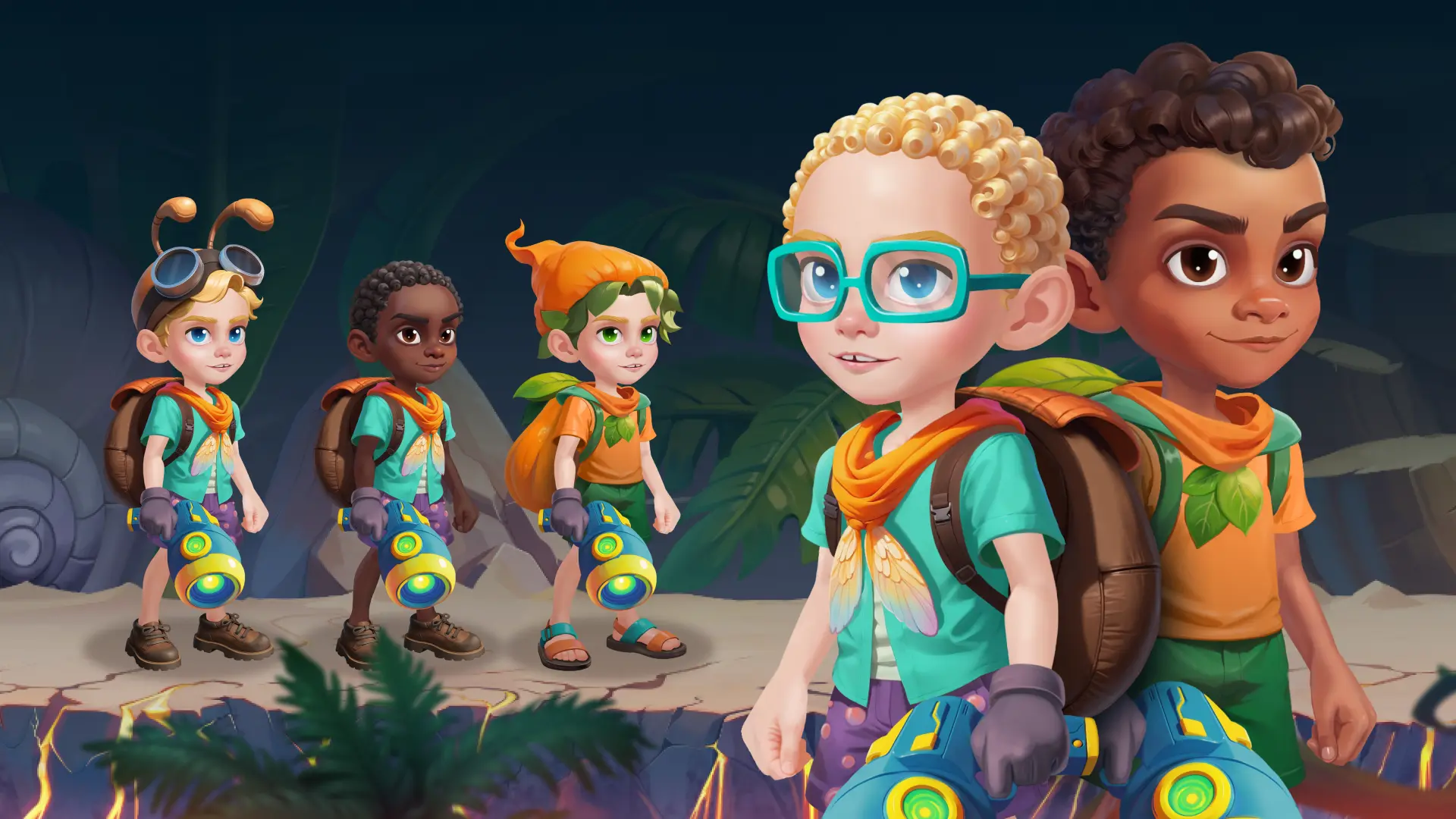 Morphs spelling game child explorer characters